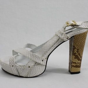 Charles David Leather Platform Sandals